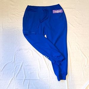 HeartSoul Break On Through Women's Tapered Leg Jogger Scrub Pants Sz MP